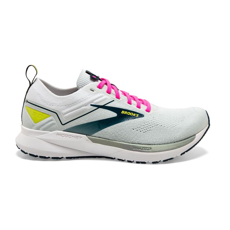 Brooks Ricochet 3 Lightweight Road Running Shoes - Women's - Ice Flow/Pink/Pond/Turquoise (28506-OYV